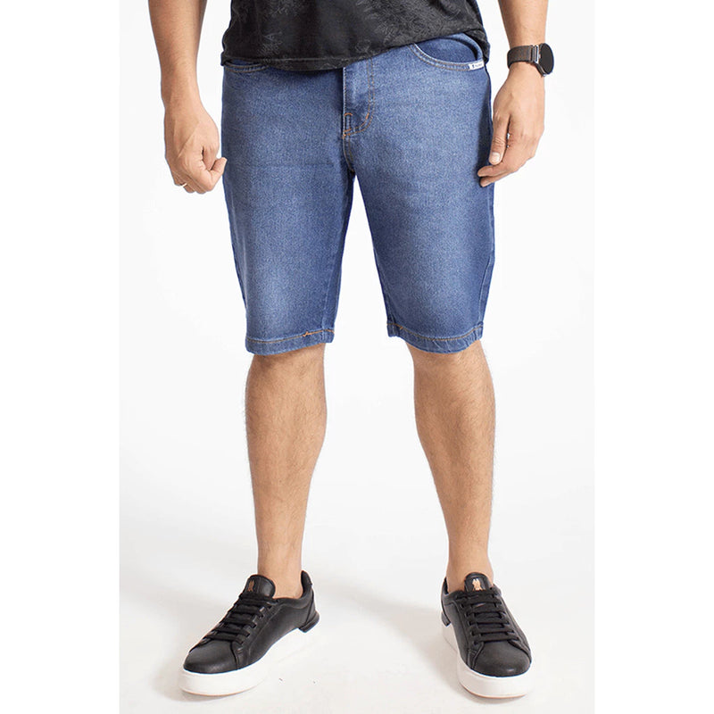 Bermuda Jeans Masculina Blue Básica Polo Wear