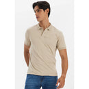 Polo Masculina Meia Malha Polo Wear Bege Médio