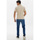 Polo Masculina Meia Malha Polo Wear Bege Médio