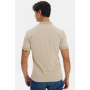 Polo Masculina Meia Malha Polo Wear Bege Médio