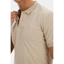 Polo Masculina Meia Malha Polo Wear Bege Médio