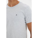 Camiseta Masculina Logo Bordado Polo Wear Mescla Médio